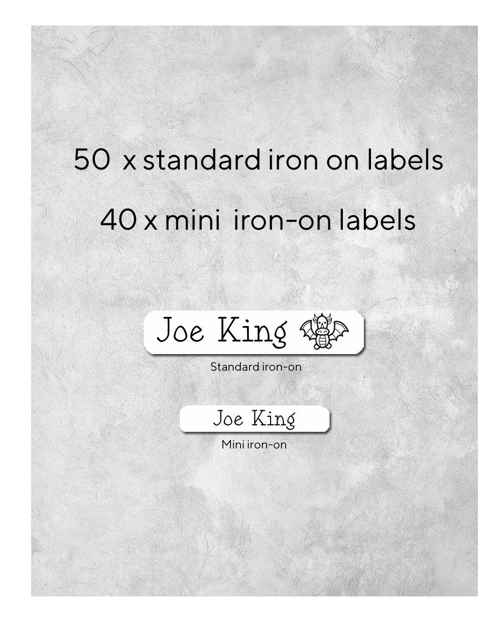 Mini Iron-On Clothing Labels